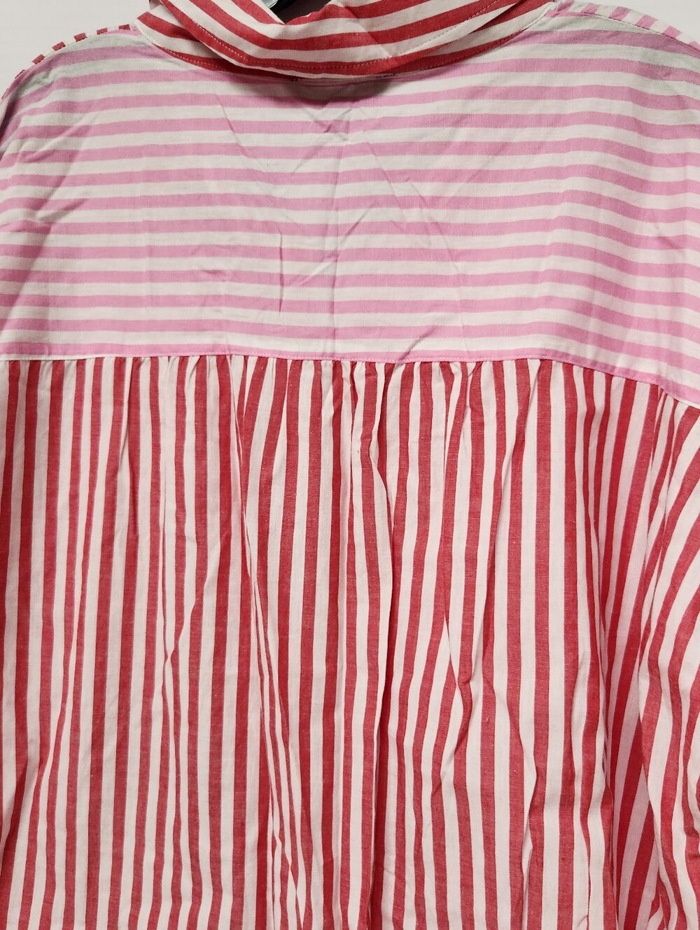 Davi & Dani Red Pink Striped Red Pink Colorbock Button Up Shirt Womens Sz 1XL - Picture 8 of 8